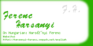 ferenc harsanyi business card